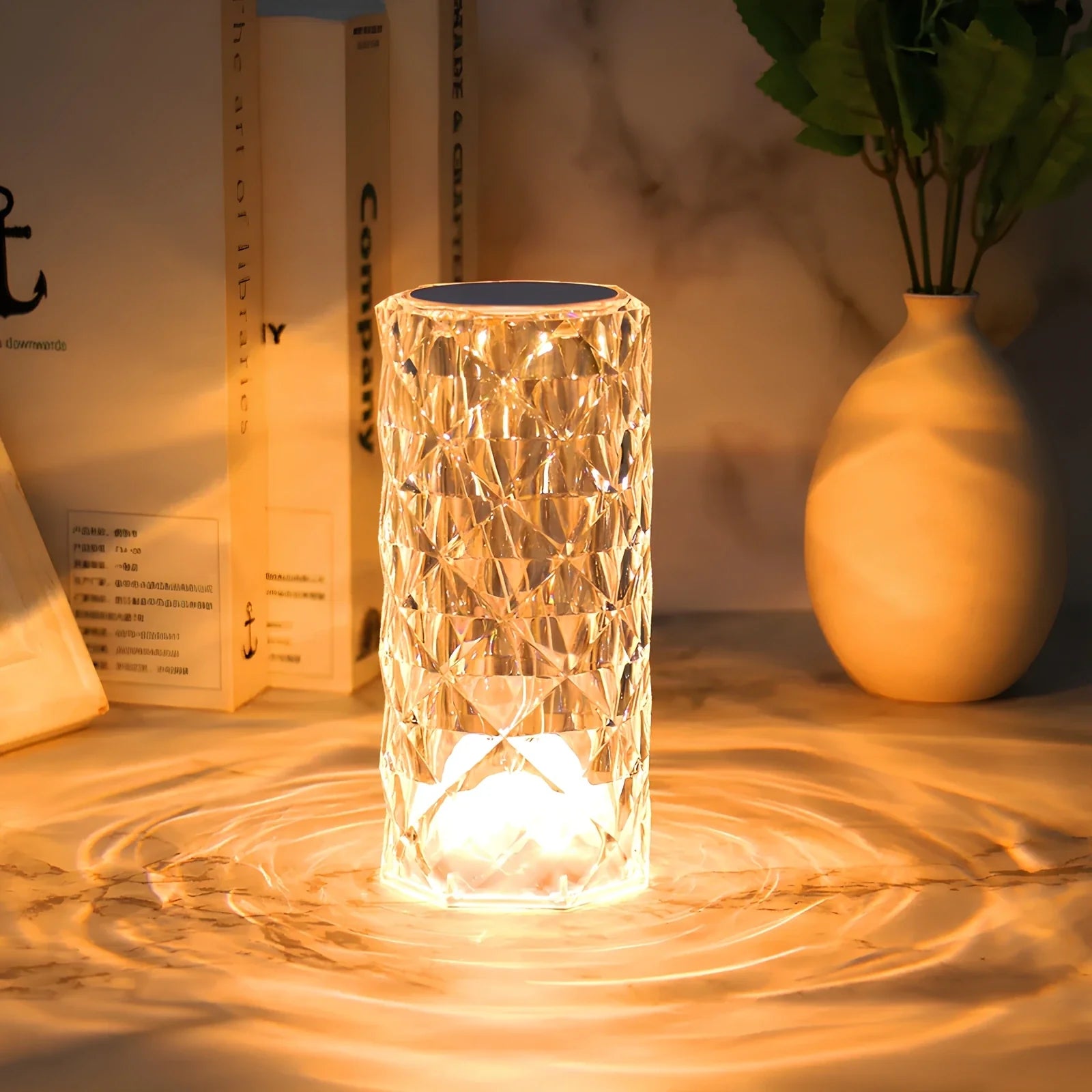 Bordlampe – Akryl, Moderne Design med 16 Farver og Dimmbar Belysning til Stue eller Soveværelse