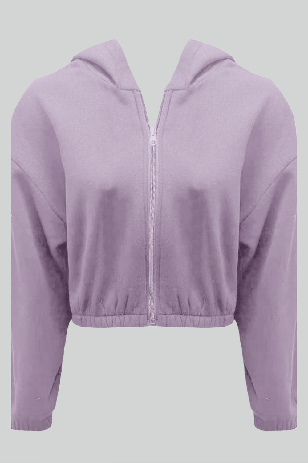 Dames Cropped Hoodie met Rits – Zachte Stof, Casual Streetwear, Dagelijks, Lente/Herfst