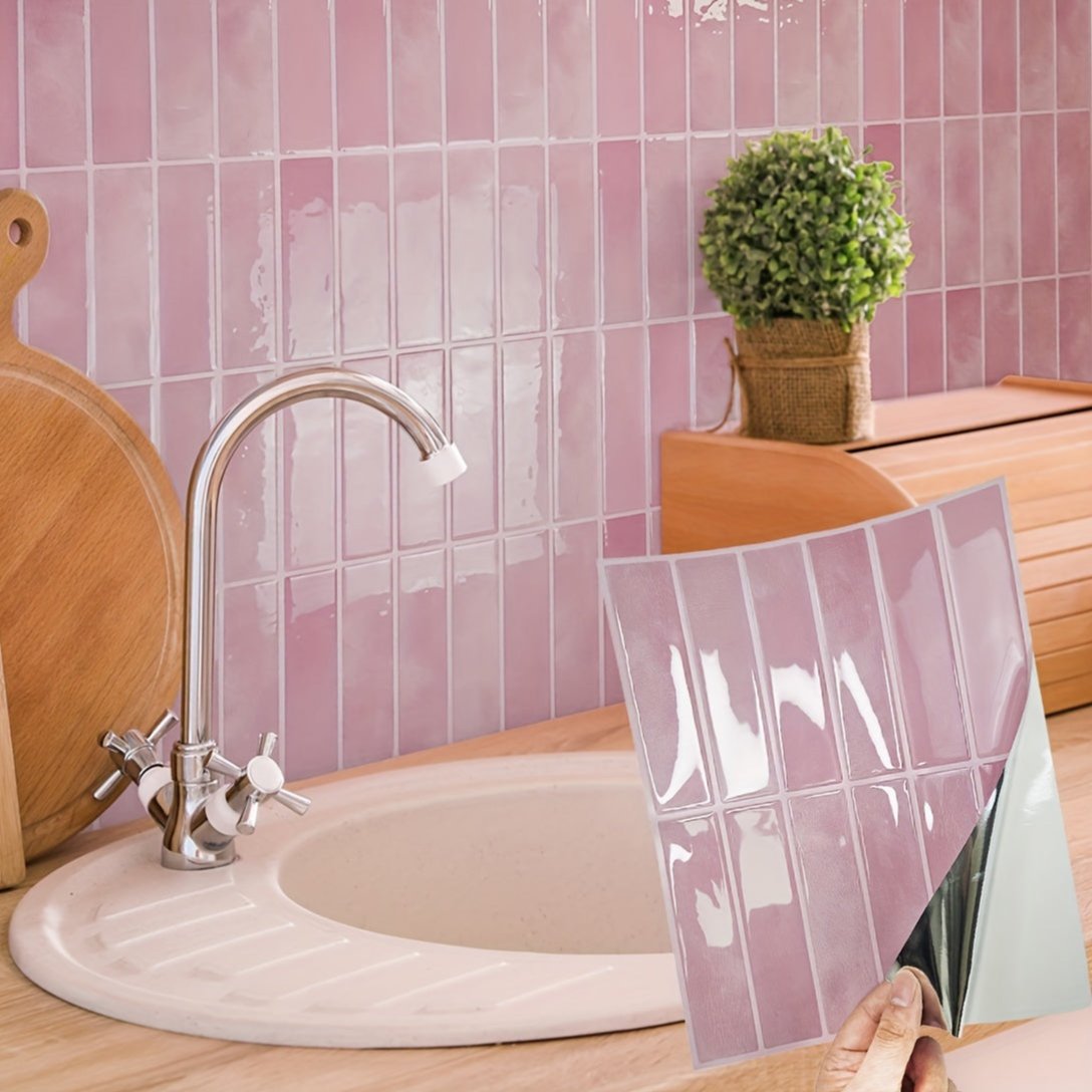 3D Selvklæbende Vægfliser – Vandtæt PVC, Moderne Backsplash til Køkken eller Badeværelse Dekoration