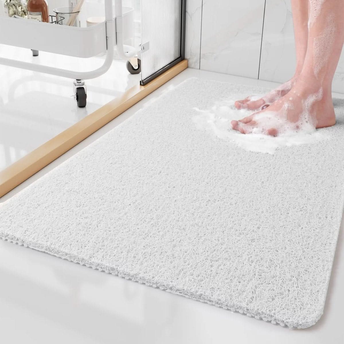 Antislip-douchematt – Grijs PVC, sneldrogend en veilig voor in de badkamer of spa
