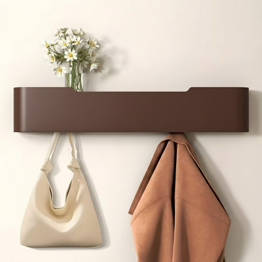 Wall wardrobe – Wood, Modern design with range hoods and shelf for hallway or bedroom