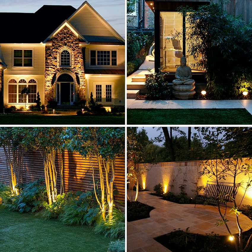 Solar-Powered Garden Spotlights – Multicolor, Adjustable Design for Garden, Patio, or Driveway