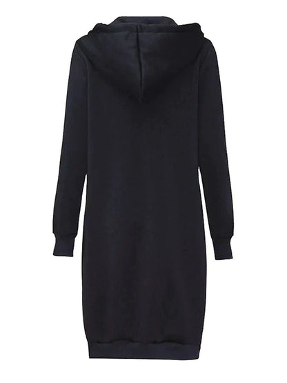 Dames Lang Vest met Capuchon – Openvallende Hoodie Cardigan, Casual Loungewear voor Thuis en Vrije Tijd